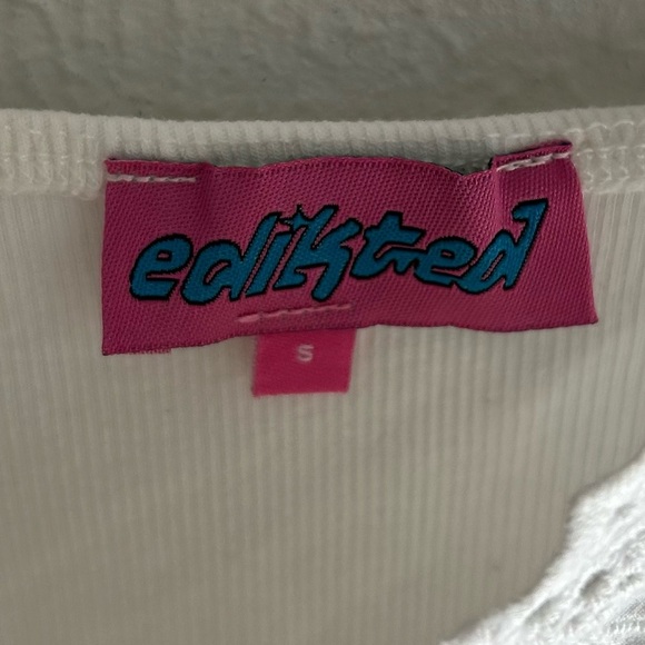 Edikted Fairygirl Cupped Lace Up Corset Tank White Small - Picture 5 of 8